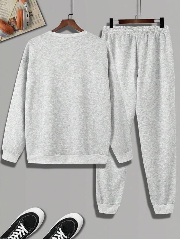 Conjunto Moletom Básico Com Calça Jogger Casual