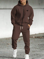 Conjunto Moletom Com Zíper E Calça Jogger Casual