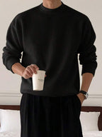 Suéter Masculino Canelado Oversized Minimalista Urbano