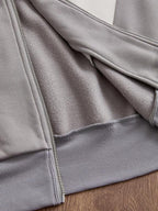 Moletom Oversized Com Zíper Estilo Futurista Streetwear
