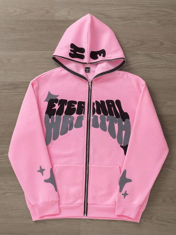 Moletom Oversized Visual Urbano Com Capuz Estampado