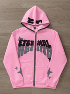 Moletom Oversized Visual Urbano Com Capuz Estampado