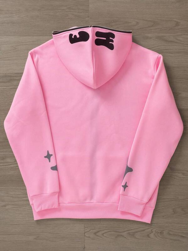Moletom Oversized Visual Urbano Com Capuz Estampado