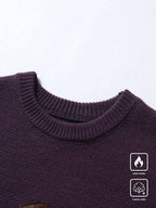 Suéter Masculino Oversized Com Bordado Casual Streetwear