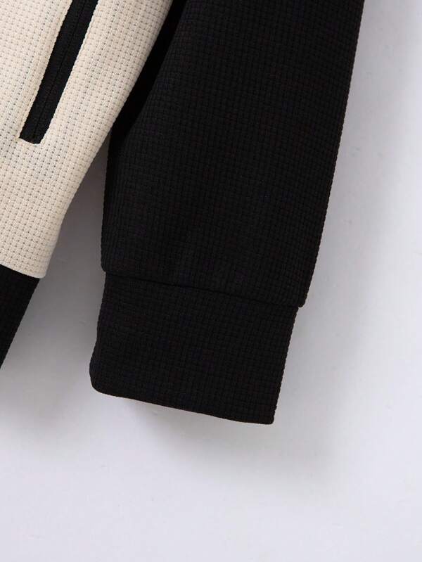 Conjunto Moletom Canelado Com Jaqueta Zíper Casual