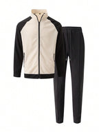 Conjunto Moletom Canelado Com Jaqueta Zíper Casual