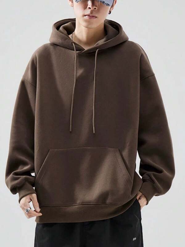 Moletom Masculino Oversized Com Capuz Casual Minimalista