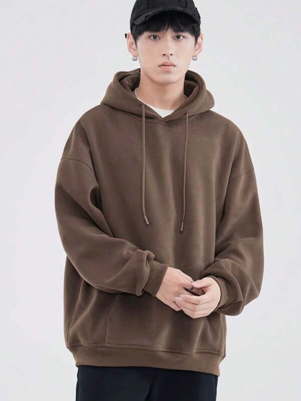 Moletom Masculino Oversized Com Capuz Casual Minimalista