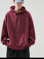 Moletom Masculino Oversized Com Capuz Casual Minimalista