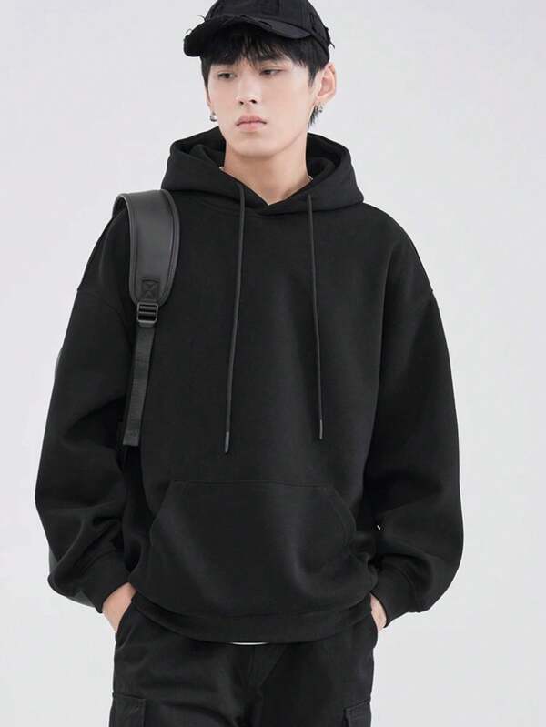 Moletom Masculino Oversized Com Capuz Casual Minimalista