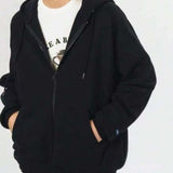 Moletom Masculino Aberto Com Capuz Casual Oversized