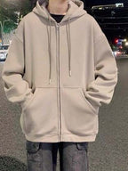 Moletom Masculino Aberto Com Capuz Casual Oversized