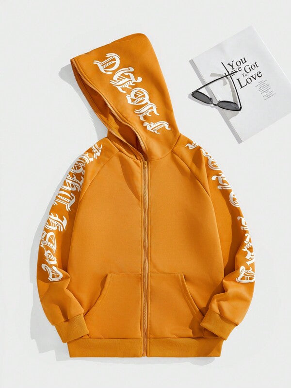 Moletom Oversized Com Zíper Estilo Streetwear Urbano