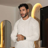 Suéter Masculino Tricot Texturizado Casual Moderno
