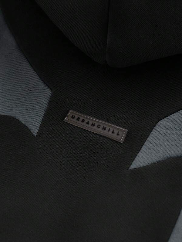 Moletom Oversized Com Zíper Estilo Streetwear Futurista