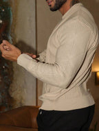 Suéter Masculino Tricot Texturizado Casual Moderno