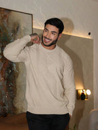 Suéter Masculino Tricot Texturizado Casual Moderno