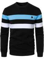Moletom Masculino Listrado Gola Careca Casual Esportivo