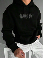 Moletom Oversized V Flame Estilo Streetwear Dark Casual