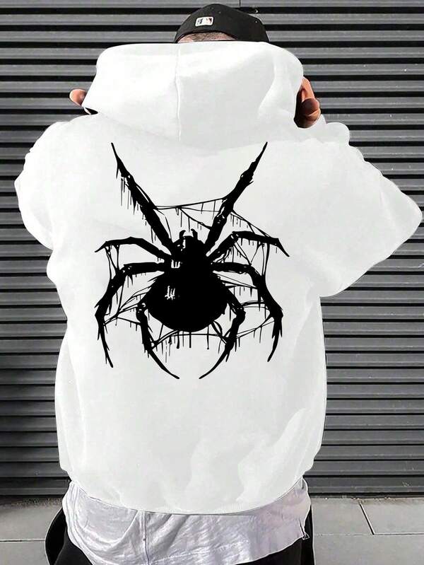 Moletom Oversized Aranha Dark Estilo Gothic Streetwear