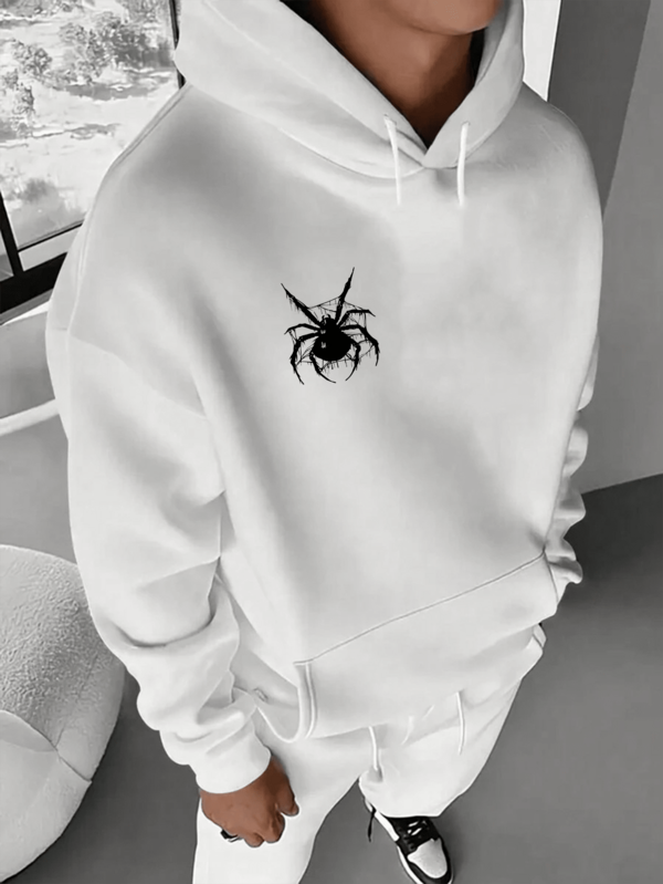 Moletom Oversized Aranha Dark Estilo Gothic Streetwear