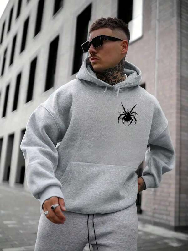 Moletom Oversized Aranha Dark Estilo Gothic Streetwear