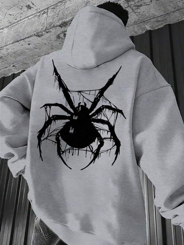 Moletom Oversized Aranha Dark Estilo Gothic Streetwear