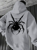 Moletom Oversized Aranha Dark Estilo Gothic Streetwear
