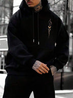 Moletom Masculino Oversized Com Capuz Streetwear Estampado