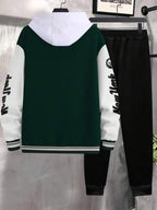 Conjunto Moletom College Com Jaqueta E Capuz