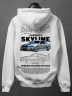 Moletom Nissan Skyline GTR R34 Estilo Streetwear Automotivo