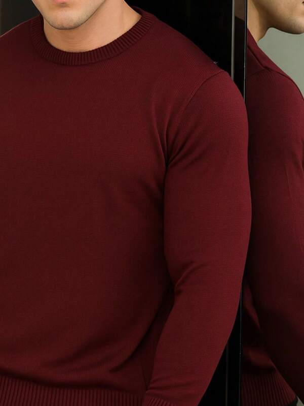 Suéter Masculino Gola Careca Minimalista Casual Urbano