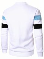 Moletom Masculino Listrado Gola Careca Casual Esportivo