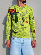 Suéter Masculino Estampado Com Botões Casual Urbano