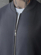 Conjunto Moletom Com Jaqueta Bomber Estilo Minimalista