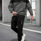 Conjunto Moletom Bicolor Com Capuz E Jogger