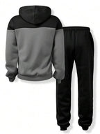 Conjunto Moletom Bicolor Com Capuz E Jogger