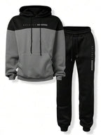 Conjunto Moletom Bicolor Com Capuz E Jogger