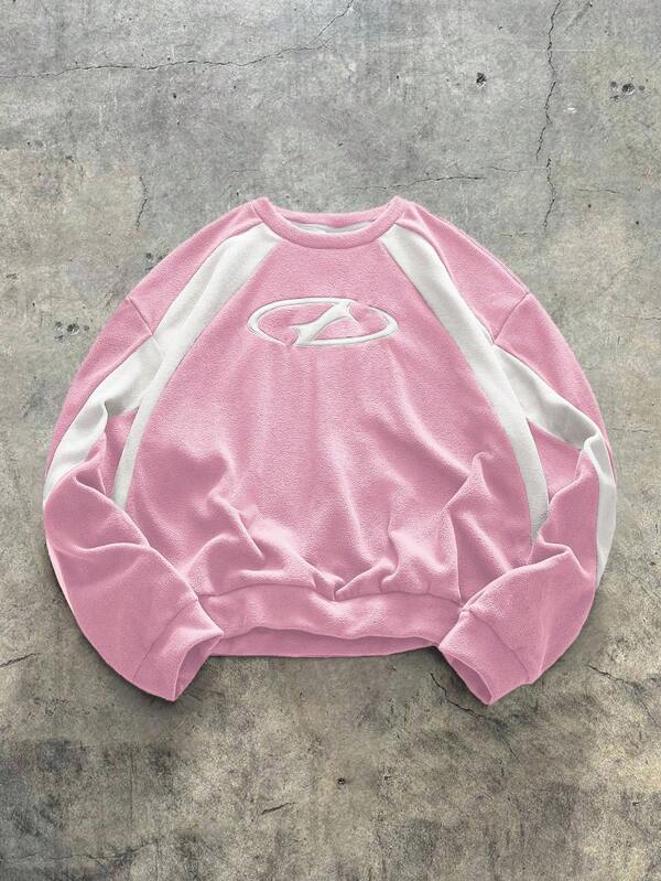 Moletom Oversized Plush Estilo Casual Y2K Minimalista