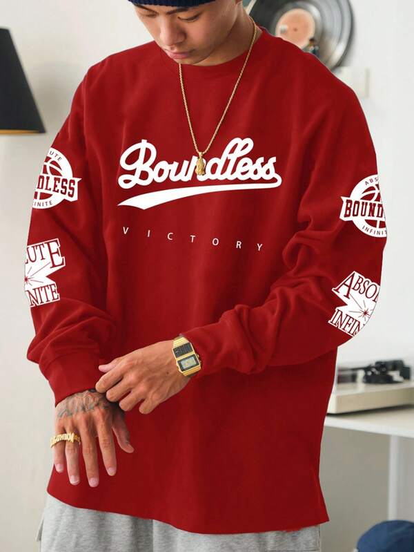 Moletom Boundless Victory Estilo College Streetwear Casual