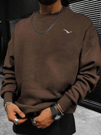 Moletom Masculino Oversized Gola Careca Casual Minimalista