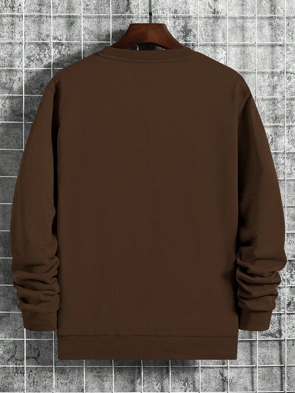 Moletom Masculino Oversized Gola Careca Casual Minimalista