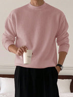 Suéter Masculino Canelado Oversized Minimalista Urbano