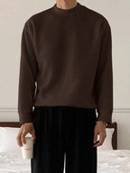 Suéter Masculino Canelado Oversized Minimalista Urbano