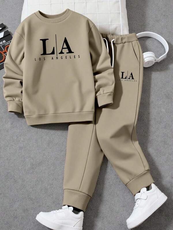 Conjunto Moletom Casual Com Estampa Frontal