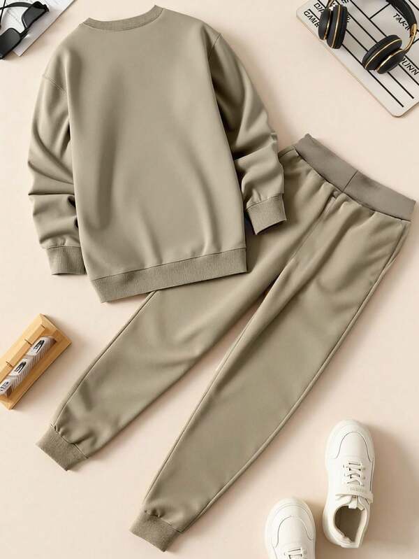 Conjunto Moletom Casual Com Estampa Frontal