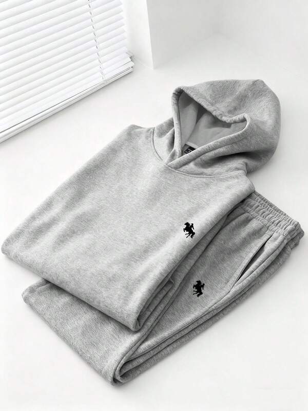 Conjunto Moletom Hoodie Com Calça Jogger Casual