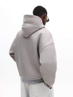 Moletom Oversized Com Recortes Estilo Streetwear Futurista