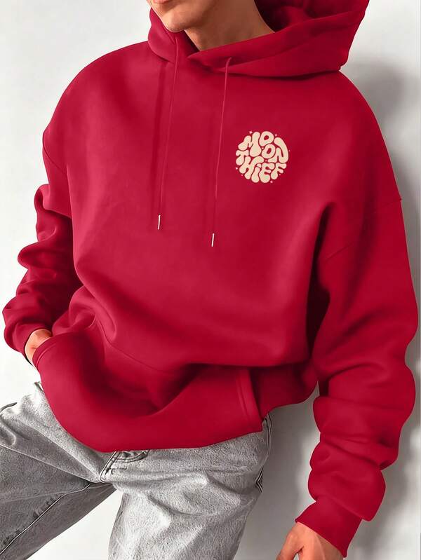 Moletom Oversized Felpado Com Capuz Estilo Urbano