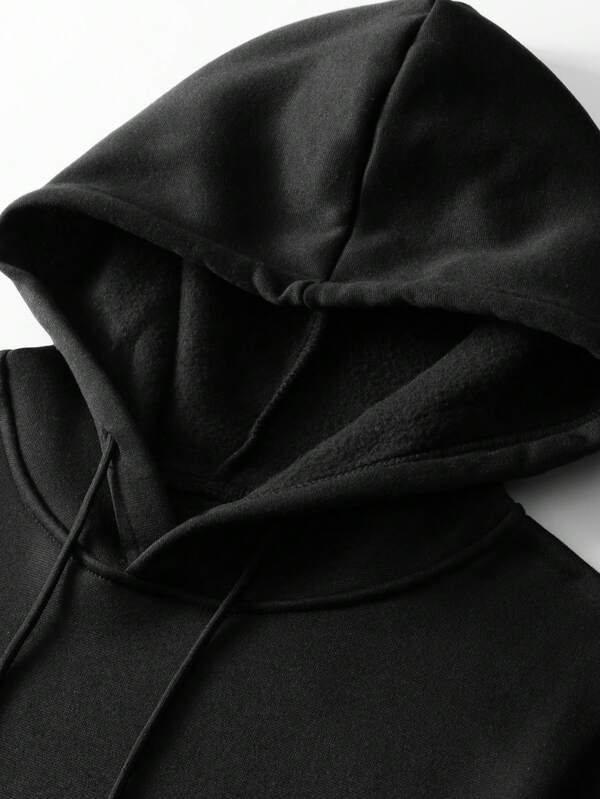 Moletom Oversized Felpado Com Capuz Estilo Urbano